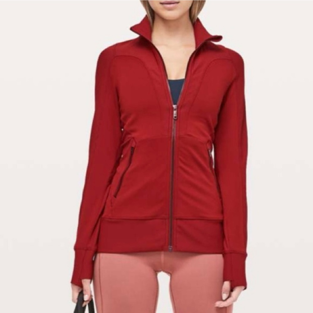 Lululemon Athletica Movement to Movement Zip-Up Jacket Size 8 Red